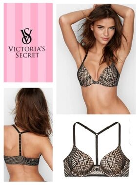 Victoria's Secret Bombshell Miraculous Plunge Push-up ‘Add 2 Cups’ Bra (32D)